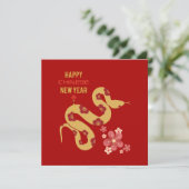 花柄スネークレッド中国の新年 シーズンカード (スタンド正面)