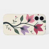 花柄スマホケースデザイン iPhone 16ケース (裏面横)