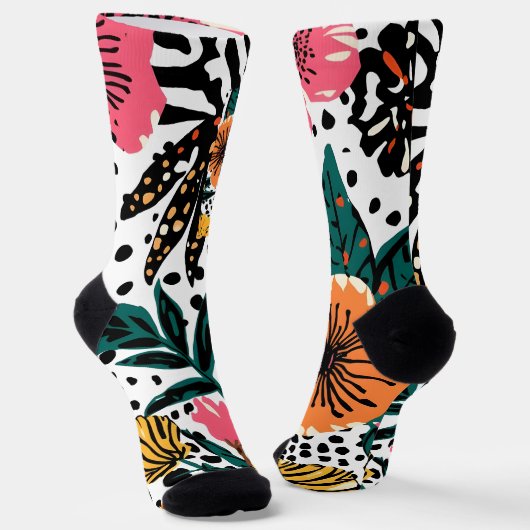 花柄ソックス ソックス (傾斜あり)