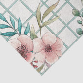 花柄ソフトピンクと桃エレガント花 薄葉紙 (詳細)