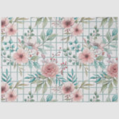 花柄ソフトピンクと桃エレガント花 薄葉紙 (正面)