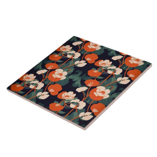 花柄タイル タイル (側面)