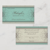 花柄ダマスクエレガント紹介カード 紹介カード (正面/裏面)