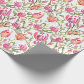 花柄チューリップ花 ラッピングペーパー (角)