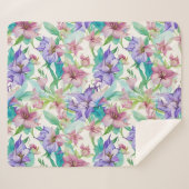 花柄ティアレ花 シェルパブランケット (正面(横))