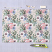 花柄ティッシュペーパー 薄葉紙 (クラフト)