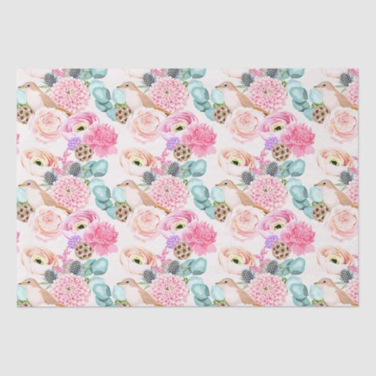 花柄ティッシュペーパー 薄葉紙 (正面)