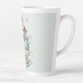 花柄ティーカップに眠るフクロウ カフェラテマグ (右)