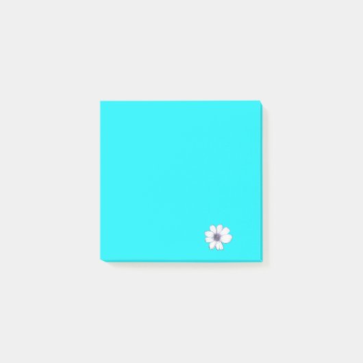 花柄ティール(緑がかった色) ポストイット (正面)