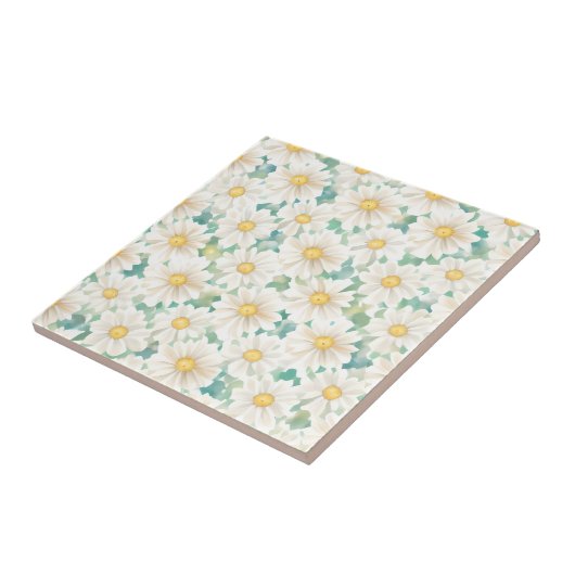 花柄デイジー花 タイル (側面)