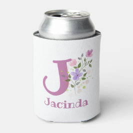 花柄デザインのJacinda名入れ 缶クーラー