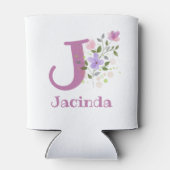 花柄デザインのJacinda名入れ 缶クーラー (裏面)