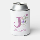 花柄デザインのJacinda名入れ 缶クーラー (缶裏面)