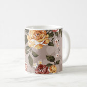 花柄デザイン彩花 コーヒーマグカップ (正面右)