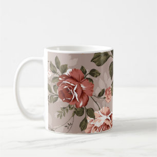 花柄デザイン彩花 コーヒーマグカップ