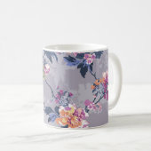 花柄デザイン織図絵画 コーヒーマグカップ (正面右)
