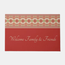 花柄ドアマアートット付きバーンドレッド