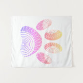 花柄ドッグポープリント タペストリー (正面(横))