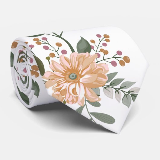 花柄ネックタイ ネクタイ (ロール)