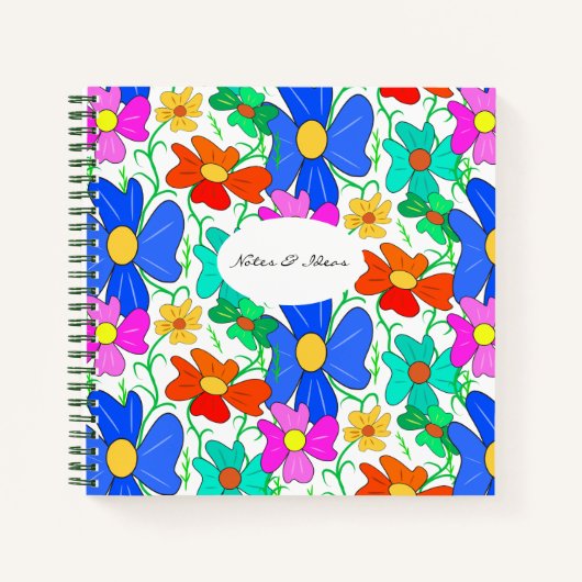 花柄ノート ノートブック (正面)