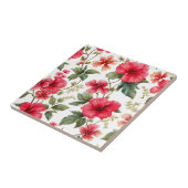 花柄ハイビスカス花 タイル (側面)