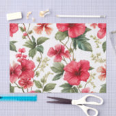 花柄ハイビスカス花 薄葉紙 (クラフト)