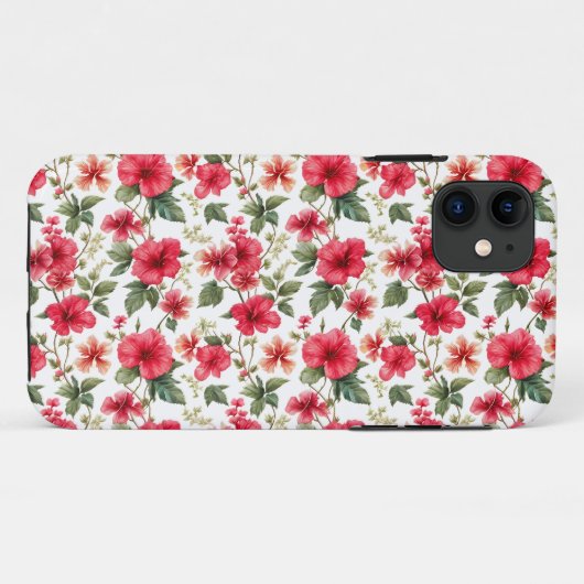 花柄ハイビスカス花 Case-Mate iPhoneケース (裏面(横))