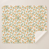 花柄ハニーサックル花 シェルパブランケット (正面(横))