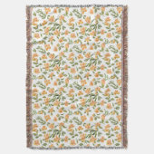 花柄ハニーサックル花 スローブランケット (正面縦)