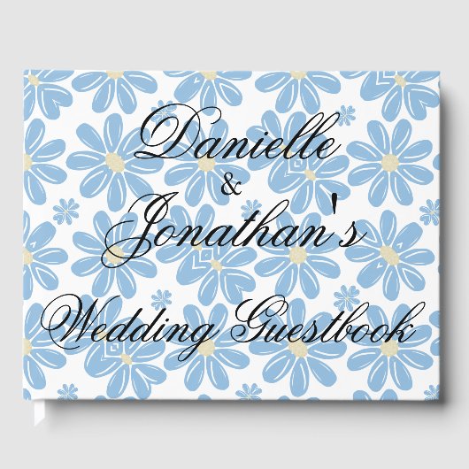花柄パターン - オーダーメイド ウェディング ゲストブック (正面)
