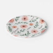花柄パーティー紙プレート ペーパープレート (アングル)