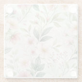 花柄ピンクのパステルかわいい ガラスコースター (裏面)