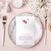 花柄ピンクのブライダルシャワー感謝カード サンキューカード