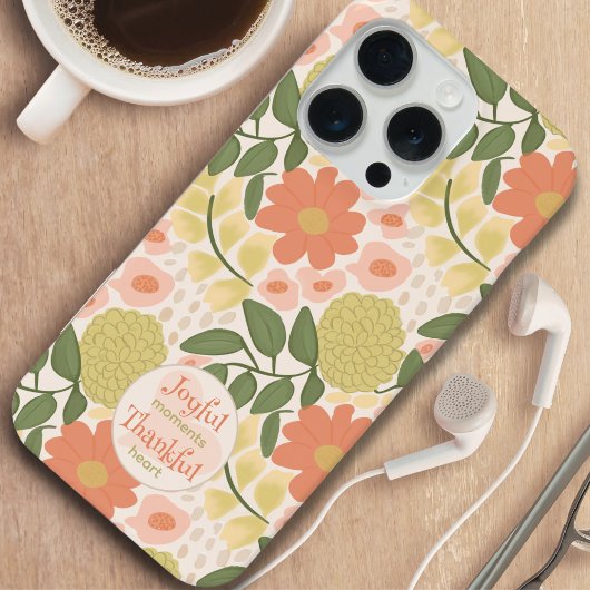 花柄フォンケース - 喜びの瞬間 感謝の心 iPhoneケース