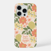 花柄フォンケース - 喜びの瞬間 感謝の心 iPhoneケース (裏面)