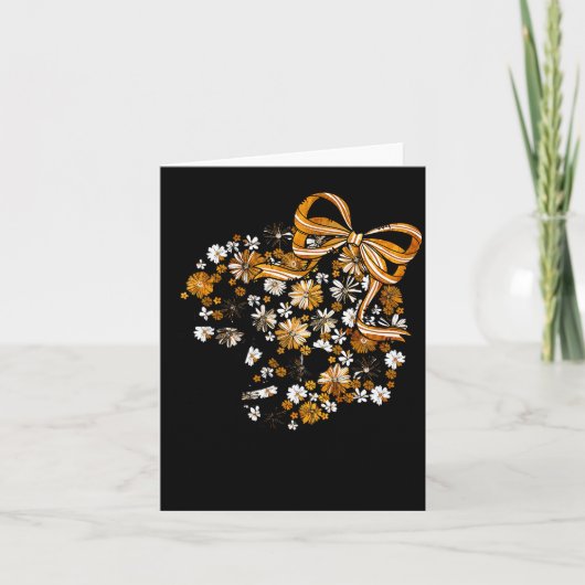 花柄フットボールゲームデイガーリーボウチームスリツブラック カード (正面)