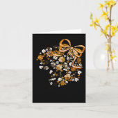 花柄フットボールゲームデイガーリーボウチームスリツブラック カード (黄色い花)