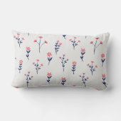 花柄フラワー開花13" x 21" ランバークッション (裏面)