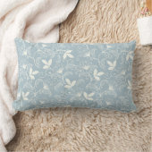花柄フラワー開花13" x 21" ランバークッション (ブランケット)