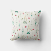 花柄フラワー開花16" x 16" クッション (正面)