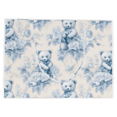 花柄フランスの付トイレ紙及びクマ ラージペーパーバッグ (裏面)