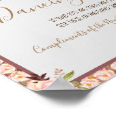 花柄フレーム ダンシングフィート フリップフロップ ウェディングサイン ポスター (角)