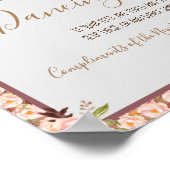 花柄フレーム ダンシングフット フリップフロップ ウェディングサイン ポスター (角)