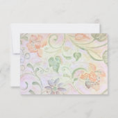 花柄フレーム 返信 招待状 (裏面)