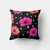 花柄ブラックピロー クッション (裏面)