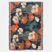 花柄ブランケット スローブランケット (正面縦)