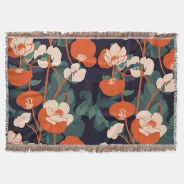 花柄ブランケット スローブランケット