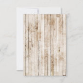 花柄ブーツ カウボーイ ウエスタン メニュー選択 RSVP カード (裏面)