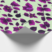 花柄プアメリアフラワー ラッピングペーパー (角)