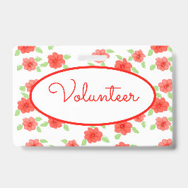 花柄プリント バッジ